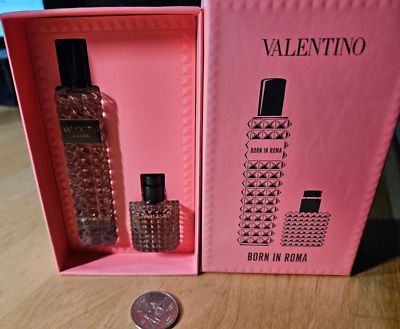 Valentino Donna Born in Roma EDP Travel Spray 0.05oz+Mini 0.2oz