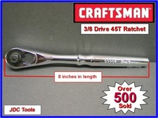 Craftsman 38 Ratchet Socket Wrench Full Polish Quick Release 99964