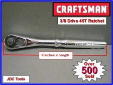 Craftsman 3/8" Ratchet Socket Wrench Full Polish Quick Release 99964