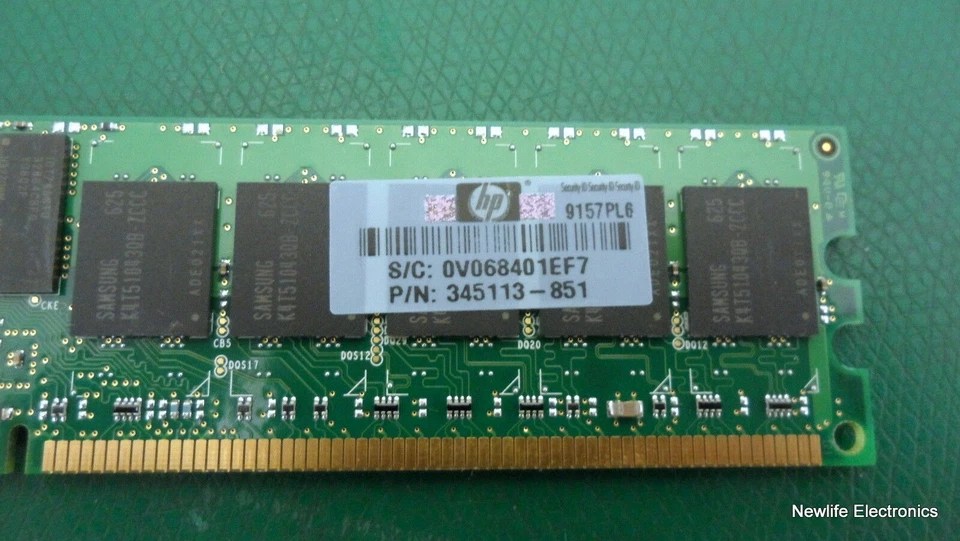 HP 345113-851 1GB PC2-3200 DDR2 SDRAM Server Memory 413385-001 Spare - Image 2 of 3