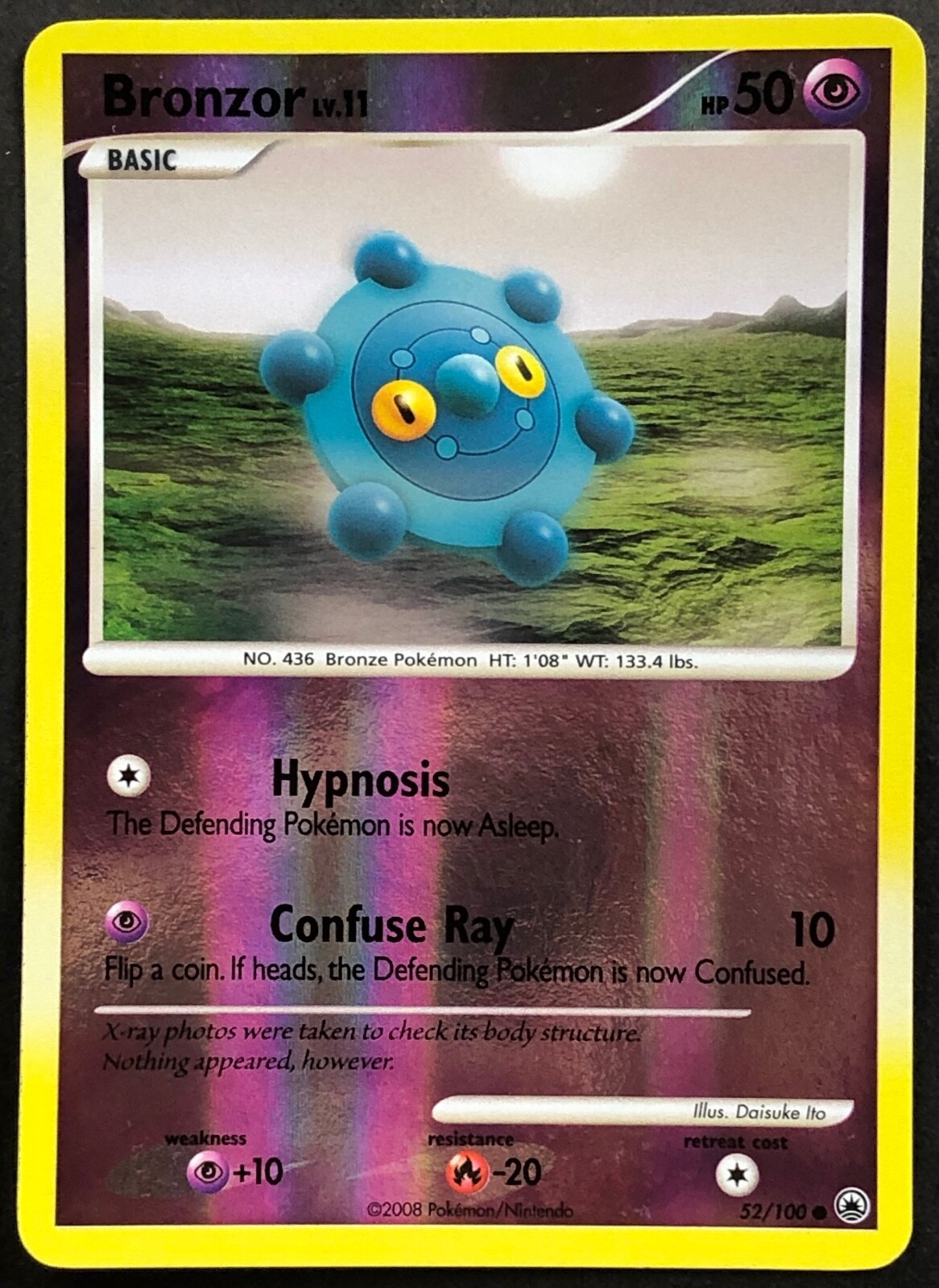 Pokemon Card Bronzor LV.11 Majestic Dawn 52/100 NEAR MINT Reverse Holo Common!!!