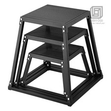 Plyometric Jump Box 3 Pcs Set, 12/18/24 Inch Fitness Exercise Platform Home Gym