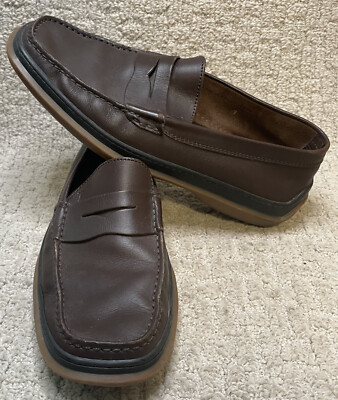 Tod's Brown Leather Loafers Driving Moccasins Mens 7 Shoes Italy