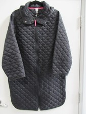 Tristan Style Long Quilted Jacket/coat  Black Size M *nwt*