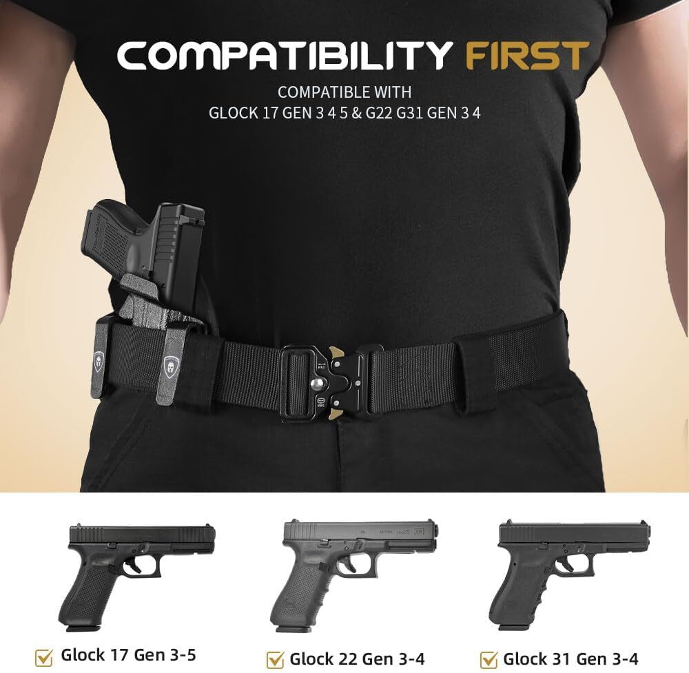 IWB Hybrid Kydex&Nylon Holster for Glock 17 Gen 3 4 5&Glock  22 Glock 31 Gen 3 4