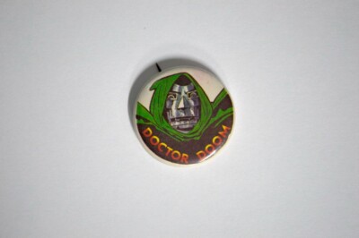1969 DOCTOR DOOM Marvelmania Fan Club Pinback Button Marvel Jack Kirby ...