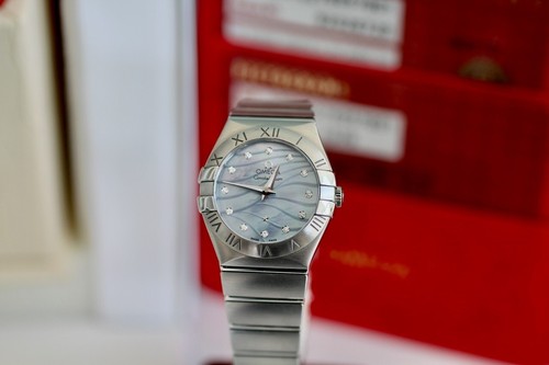 Omega Constellation Ladies Diamond Dial 27mm 12310276057001 2015 Full Set - 第 8/18 張圖片