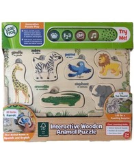 Leapfrog Interactive Wooden Animal Puzzle Age 2 Years NIB
