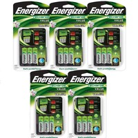 5 Pack Energizer Value Charger With Aa Rechargeable Nimh Batteries Chvcmwb-4 on sale 5 Pack Energizer Value Charger With Aa Rechargeable Nimh Batteries Chvcmwb-4 on sale