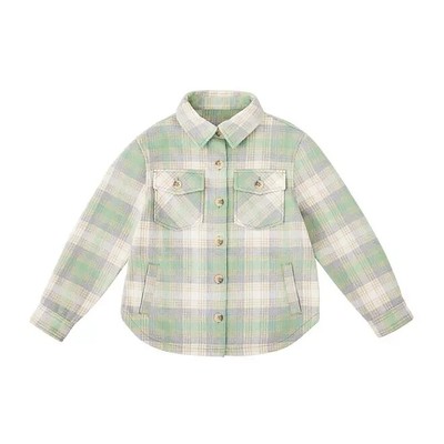 Member's Mark Girl's Button Closure Fleece Sherpa Lined Shacket
