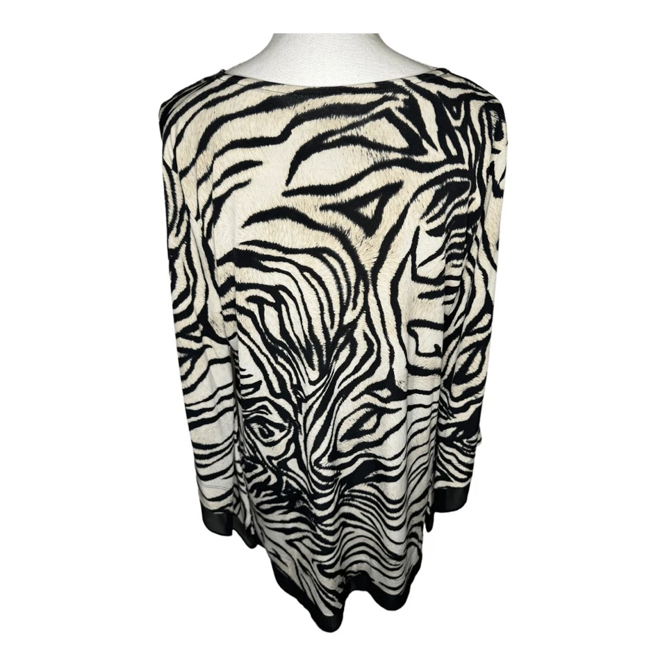 Suéter Pullover Para Mujer Alfani Estampado Cebra Tejido Talla L Multicolor Informal Foto 3 de 4