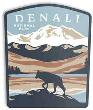 Denali national park sticker weatherproof bumper vinyl decal