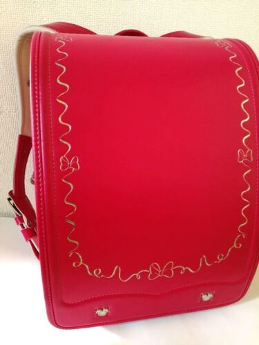 Randoseru Japanese School Bag  Kid's Backpack Minnie Disney Red #15 - Picture 1 of 10