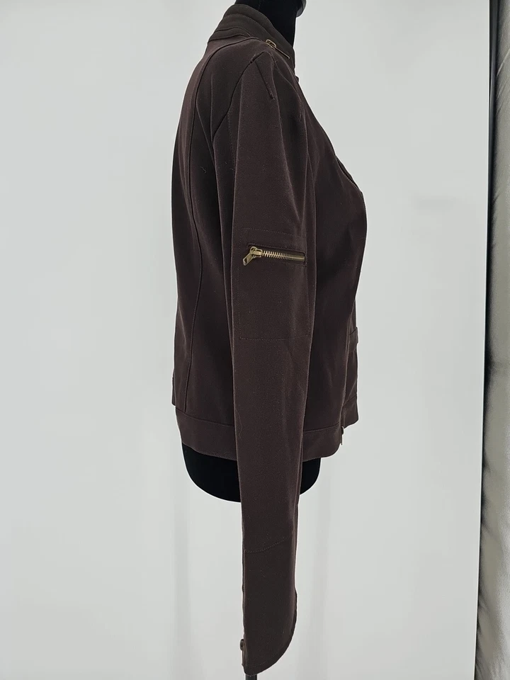 Jaqueta de Moto Walter Brown com Zíper Punhos Tamanho 12 - Imagem 2 de 4