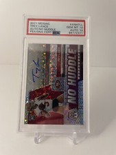 2021 Trey Lance Mosaic No Huddle Disco ROOKIE Autograph Dual PSA 10 POP 2 RC🔥