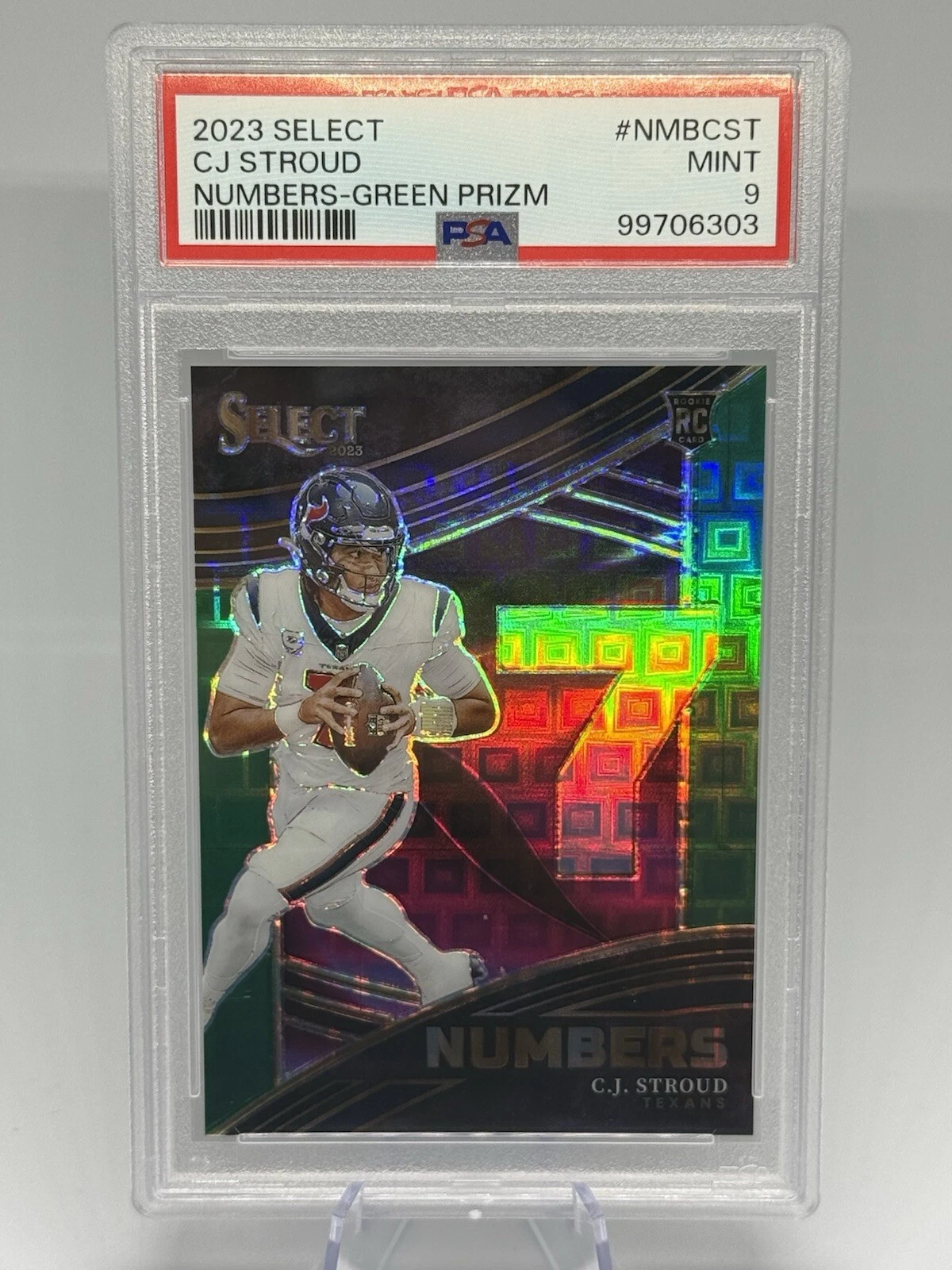 CJ Stroud Panini Select Select Numbers #NMBCST Green Prizm