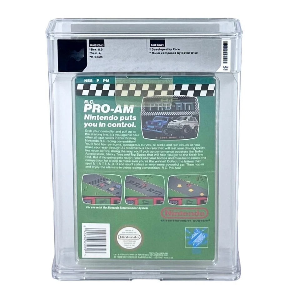 NES RC Pro-Am WATA 8.0 Factory Sealed Graded Nintendo Game R.C. ProAm Round Seal - Image 2 of 4