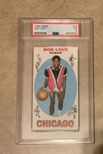 1969-70 Bob Love RC #78 Topps Chicago Bulls PSA Graded 5 EX