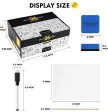 Mini Dry Erase Lap Boards Double-Sided for Classroom, Pack of 26 packs, White