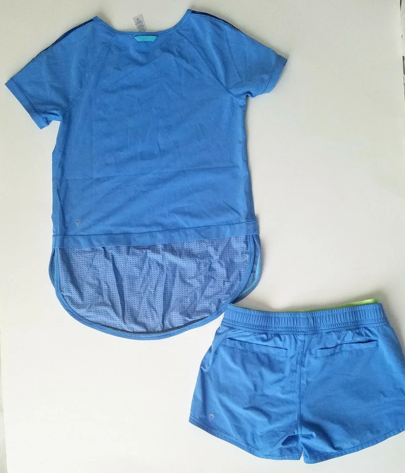 IVIVVA RUN DAY FUN Día Azul Pantalones Cortos y Manga Corta Conjunto Camiseta con Paneles de Malla Foto 2 de 4