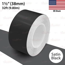 1-1/2" Roll Vinyl Pinstriping Pin Stripe Line Tape Sticker 38mm SATIN BLACK