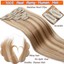 thumbnail 2 - 7pcs 15" 18" 20" 22" Clip In Remy Real 100% Human Hair Extensions Full Head N206