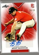 2021 Leaf Perfect Game National Showcase Orange #BABB4 Brant Baughcum Auto /30