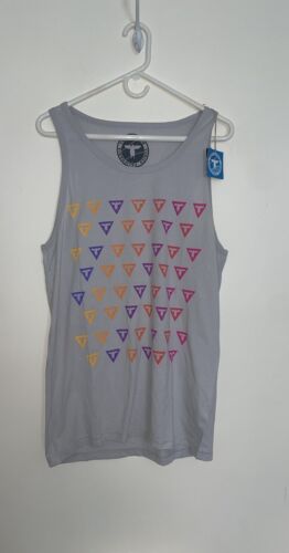 NWT $32 Topo Ranch Venice Beach Tank Top - Sz. L, Tri Topo Glacier