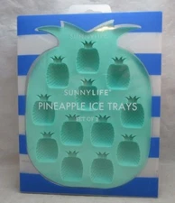 NEW SunnyLife set of 2 Pineapple Ice cube trays. Silicone