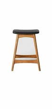 Project 62 Domela Modern Saddle Barstool Faux Leather Brown New *FREE SHIPPING*