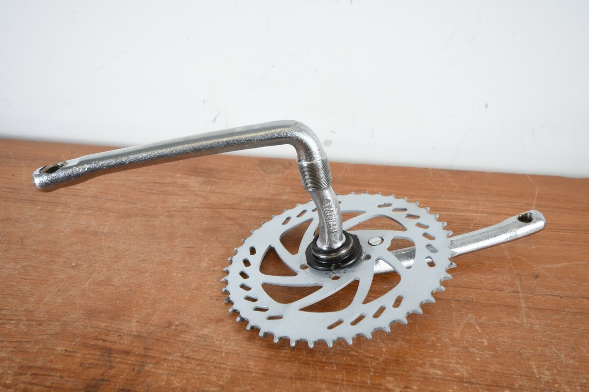 OLD SCHOOL BMX CHROMOLY 175mm CRANKS WITH BLACK 44 TOOTH