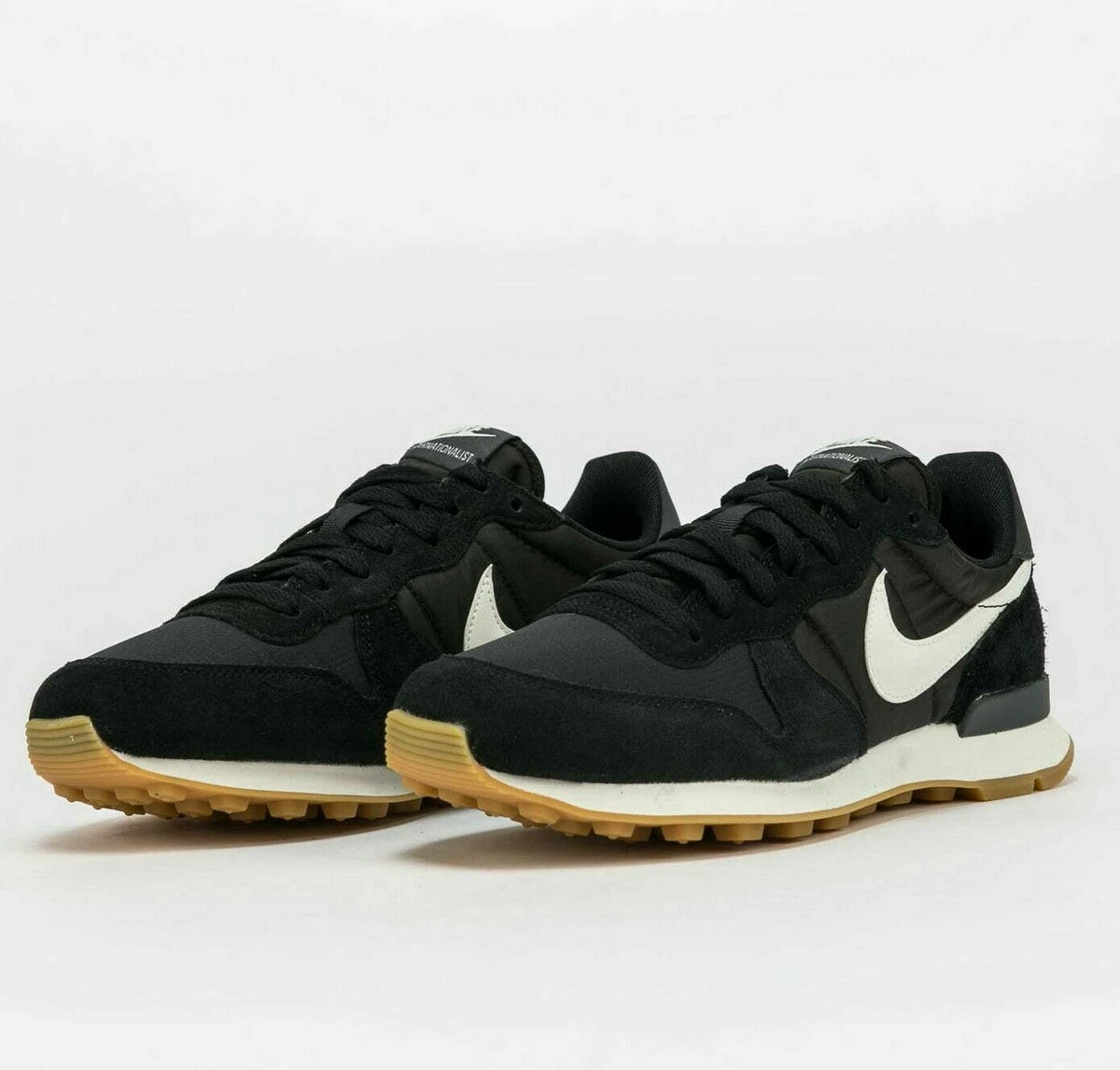 haak Intrekking Appal Wmns Nike Internationalist Black White Gum Sole 11.5 828407 021 fashion  sneaker | eBay