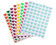 Heart Stickers Color Coding Valentines Day 0.5 Inch 13mm Labels for Decoration