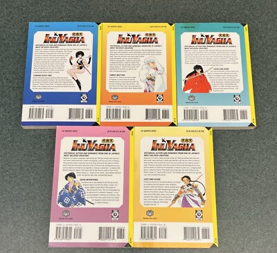 InuYasha Manga Lot Volumes 1-5 (English) Viz Action Edition | eBay