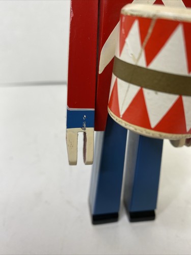Vintage Kay Bojesen Demark 8.5" Red & Blue Wooden Toy Soldier - Picture 15 of 17