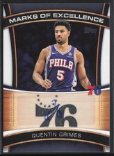 2025-26 Topps #ME-QG Quentin Grimes Marks of Excellence Auto