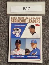 2004 Topps - League Leaders Pedro Martinez, Roy Halladay, Esteban Loaiza #342...