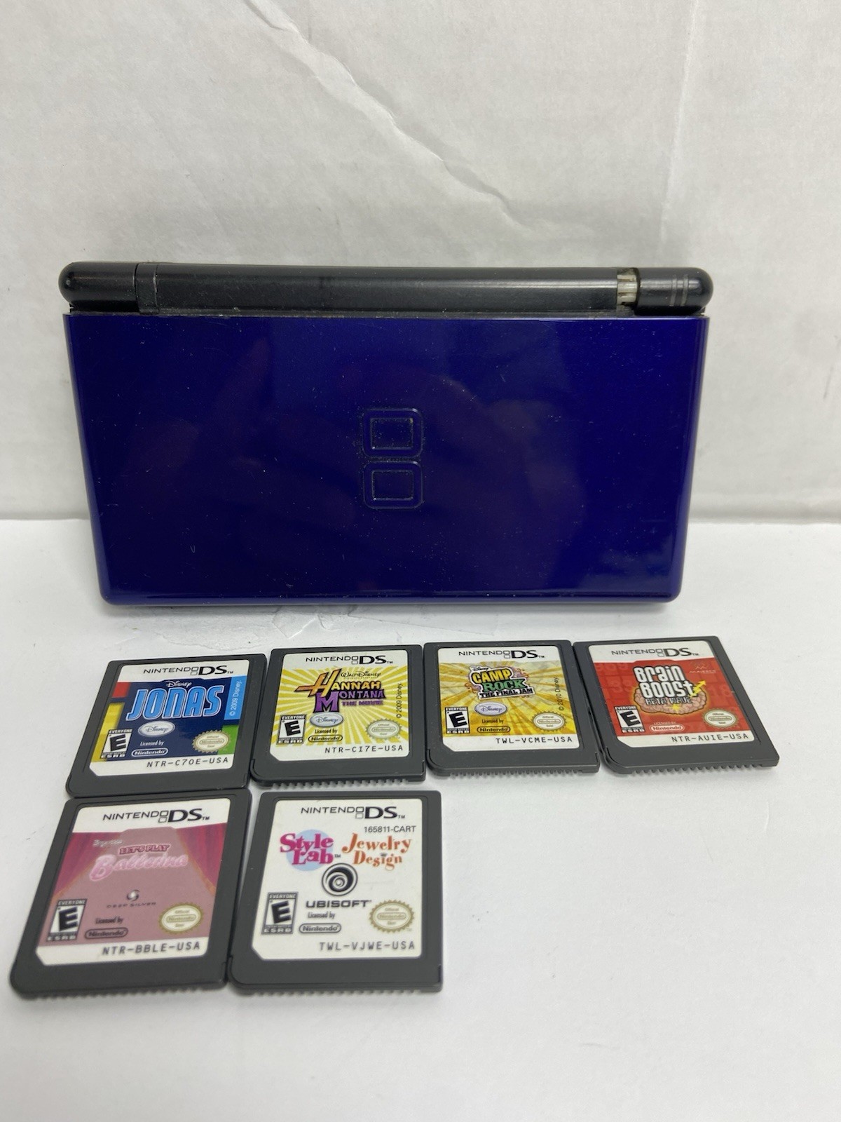 Nintendo DS Lite USG-001 Cobalt Blue Console NO CHARGER W/Games Read Description