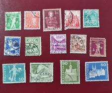 World Stamps. 14 x different SWITZERLAND Stamps (6056)