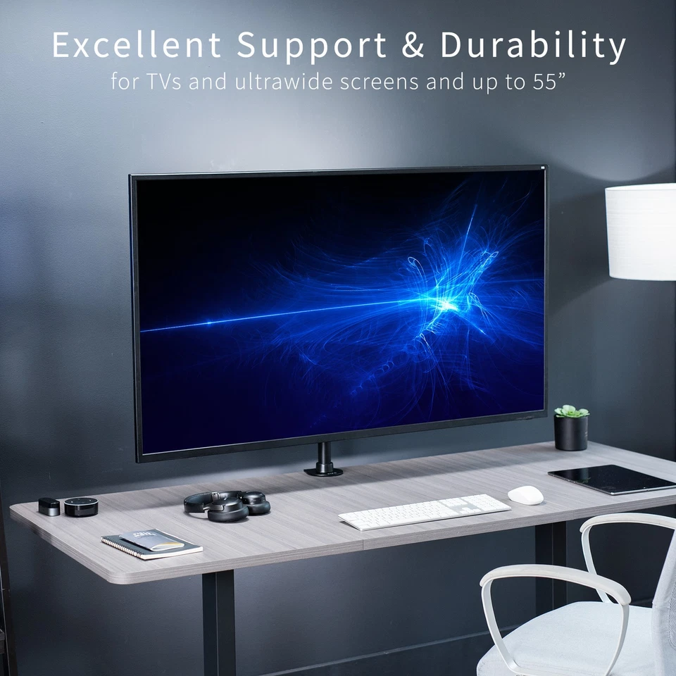 VIVO Ultra Wide Screen TV Desk Mount up to 55" Full Motion Television Stand - Image 2 of 4