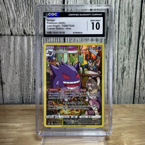 Pokemon Lost Origin TG06/TG30 Gengar Trainer Gallery Holo CGC 10 Gem Mint