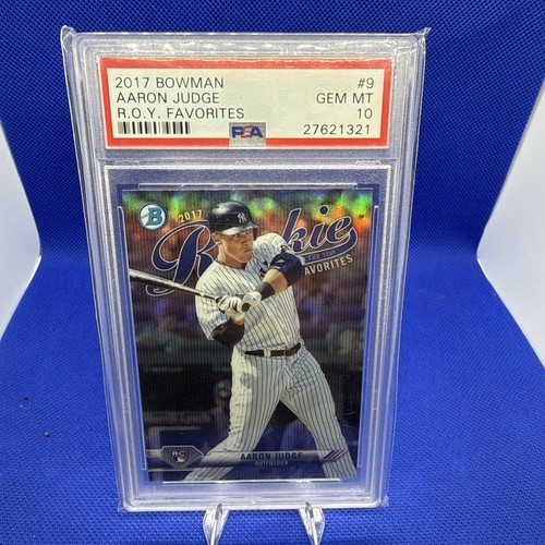 2017 BOWMAN #ROYF-9 AARON JUDGE ROOKIE OF THE YEAR FAVORITES CHROME RC PSA 10