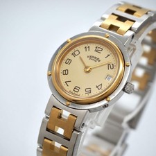 HERMES Uhr Damen Clipper Kombi Datum HERMES,19296