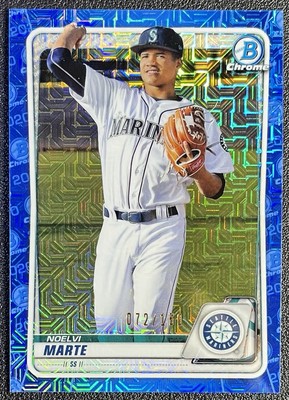 2020 Bowman Chrome Noelvi Marte #BCP-169 Blue Mojo Refractor /150