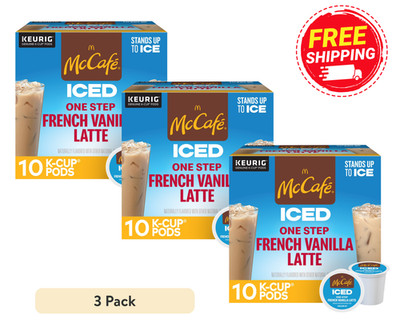 McCafe ICED One Step French Vanilla, Keurig Single Serve K-Cup Pods, 30 Count