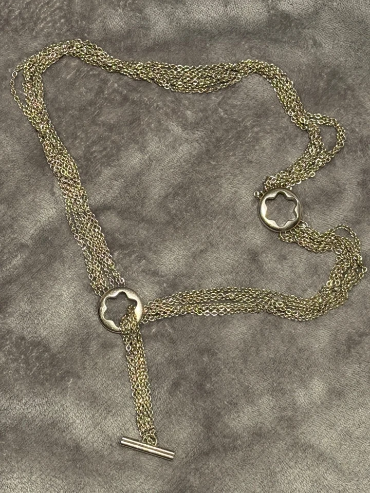 Montblanc 925 Plata de Ley Caricia de una Estrella Collar 30 pulgadas de largo (Pre amado) Foto 3 de 4