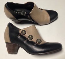  L'Artiste Spring Step Greentea Womens Sz 37 / 7 US Retro Booties Shoes Brown