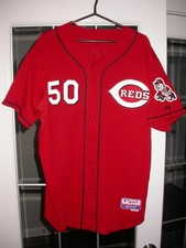 Camiseta deportiva de béisbol de los Cincinnati Reds Kent Mercker 2006 usada en el juego Sunday MLB - LOA