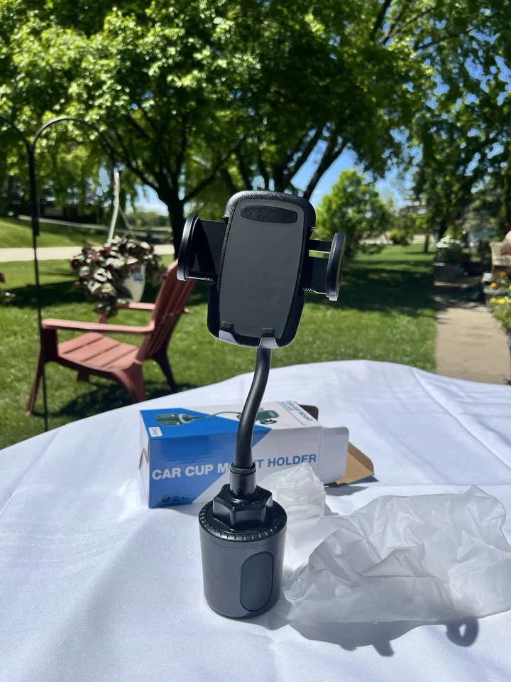 Phone Cup Holder Mount for Car – Universal Vehicle Cell Phone Mount Adjustable - Image 2 of 4