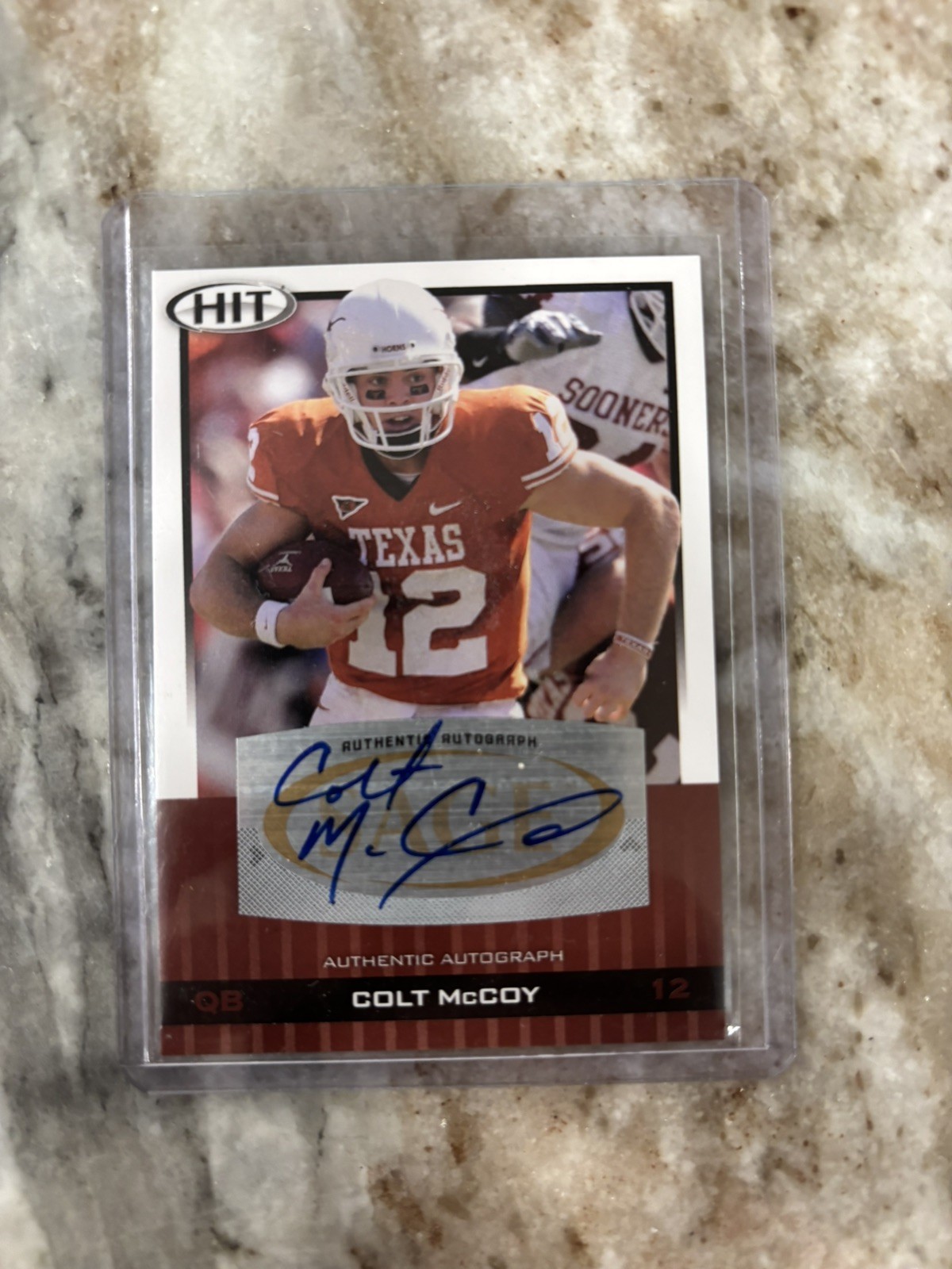 Colt McCoy SA-GE Hit Autographs #A12 Silver